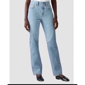 Levi's Women's 501® Straight Jeans - County Fair Blue Size 25" Waist 25 X 30